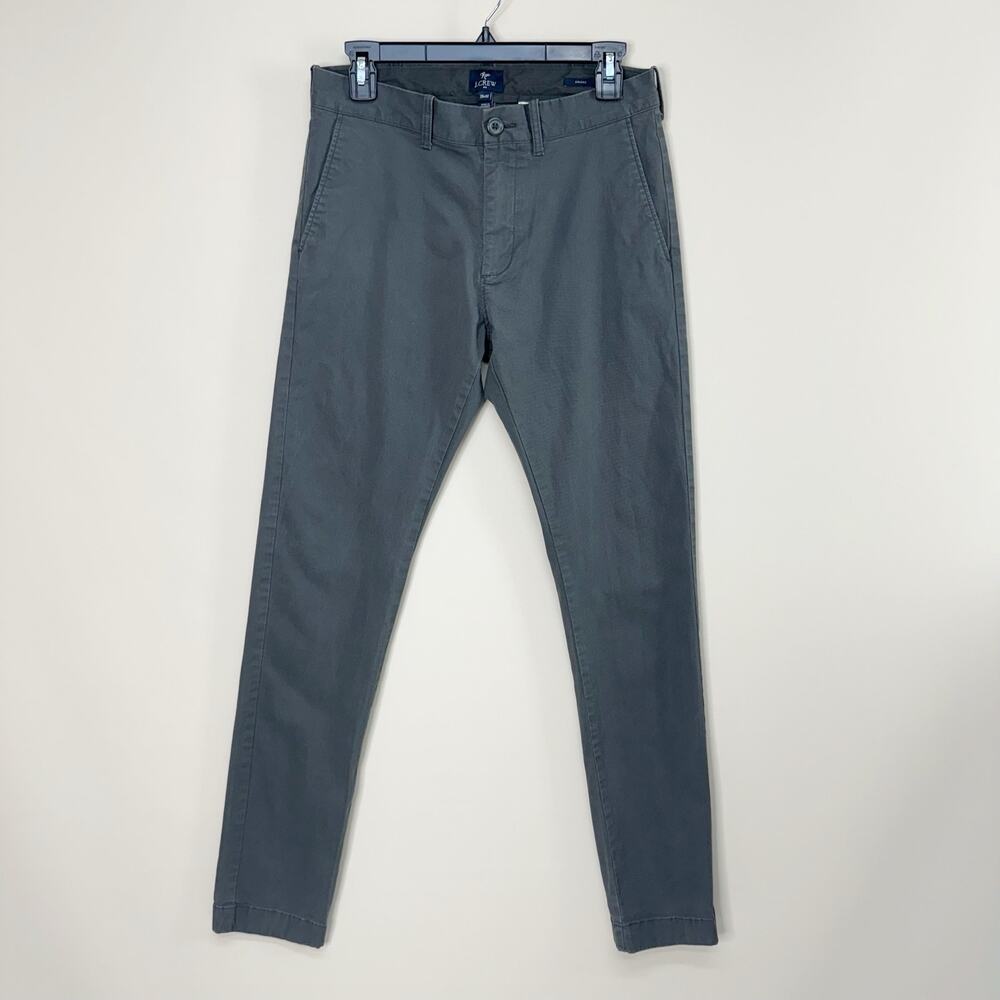 J.Crew Flex Slim Fit Driggs Khaki Pants Dark Gray Men's 29x32
